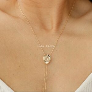 Gold Lariat Necklace